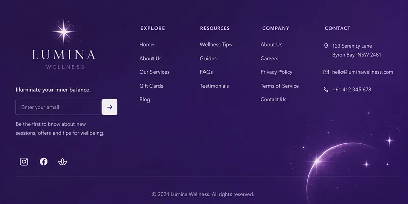 Custom Footer